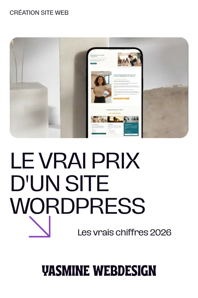 Article de blog Yasmine Webdesign sur le prix d'un site WordPress en 2026